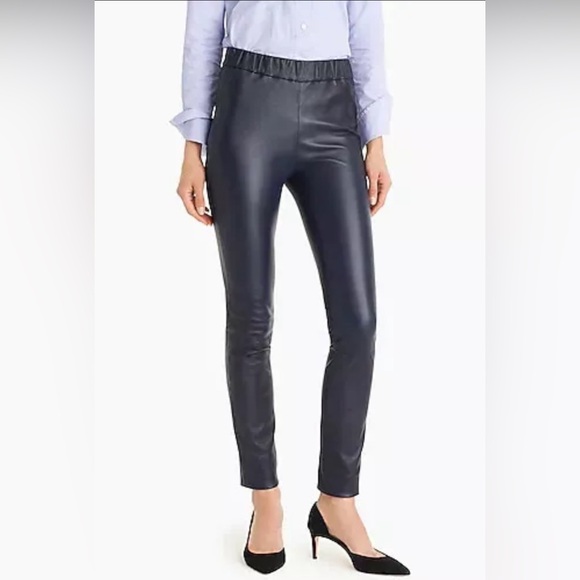 100% Leather J. CREW COLLECTION Legging PantsNAVY Blue size 6,All Products : American Fashion Style Bags On Sale